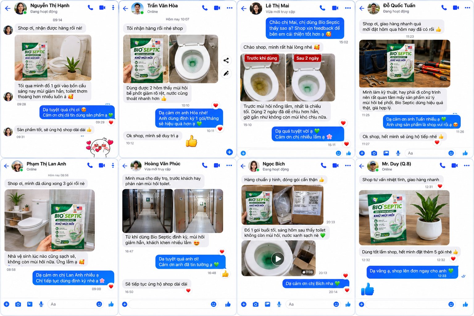 Tổng hợp phản hồi thực tế của khách hàng về BIO SEPTIC