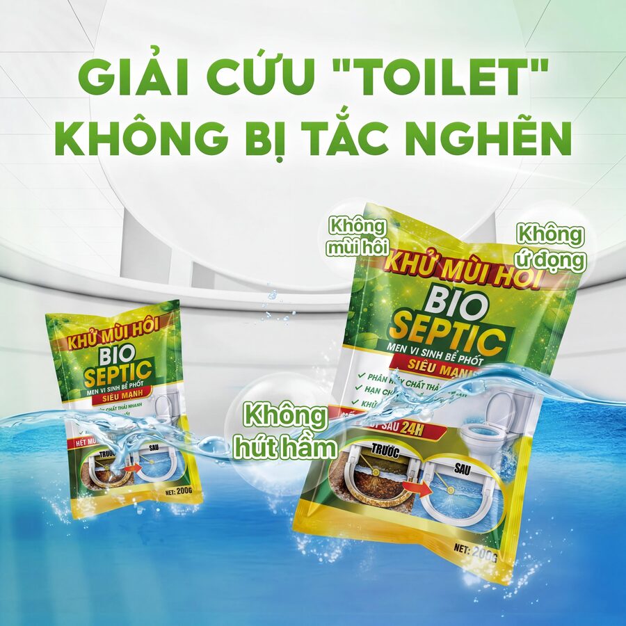 Giải cứu toilet không bị tắc nghẽn
